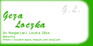 geza loczka business card